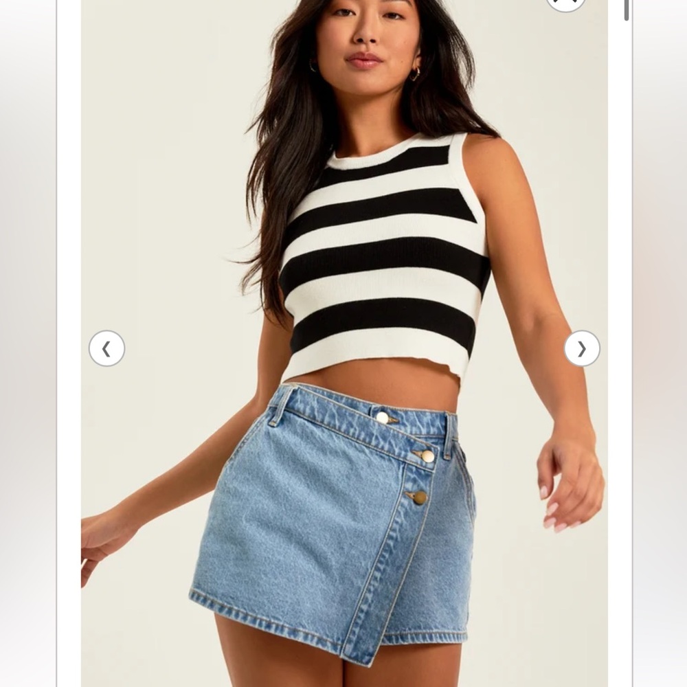 Altard State Abigail Overlay Denim Skort NWT